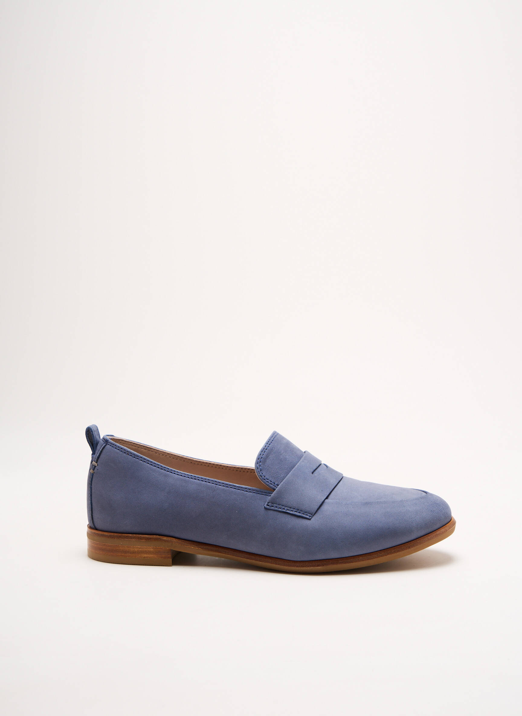 Mokasīnai apvalus mygtukas plokščias kulnas iki 3 cm mėlyna CLARKS moteris