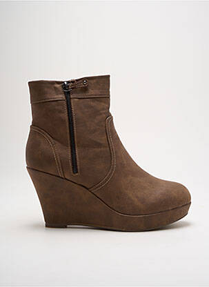 Batai/botai apvalus mygtukas kulnas nuo 7 iki 9 cm rudas LINETTE ET TONKA moteris