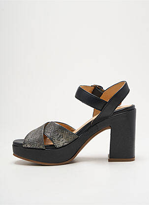 Sandalai/nu pėdos pusiau kompensuotas kulnas nuo 7 iki 9 cm juodas MINKA DESIGN moteris