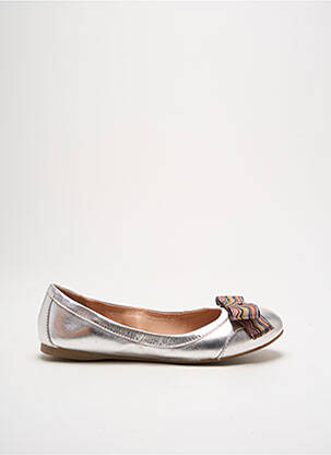 Balerinos lygus audinys plokščias kulnas iki 3 cm sidabrinė PAUL SMITH moteris