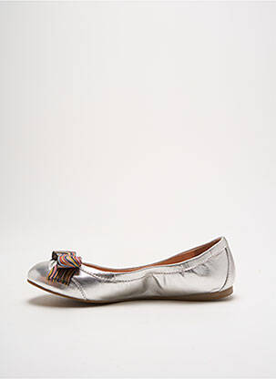 Balerinos lygus audinys plokščias kulnas iki 3 cm sidabrinė PAUL SMITH moteris