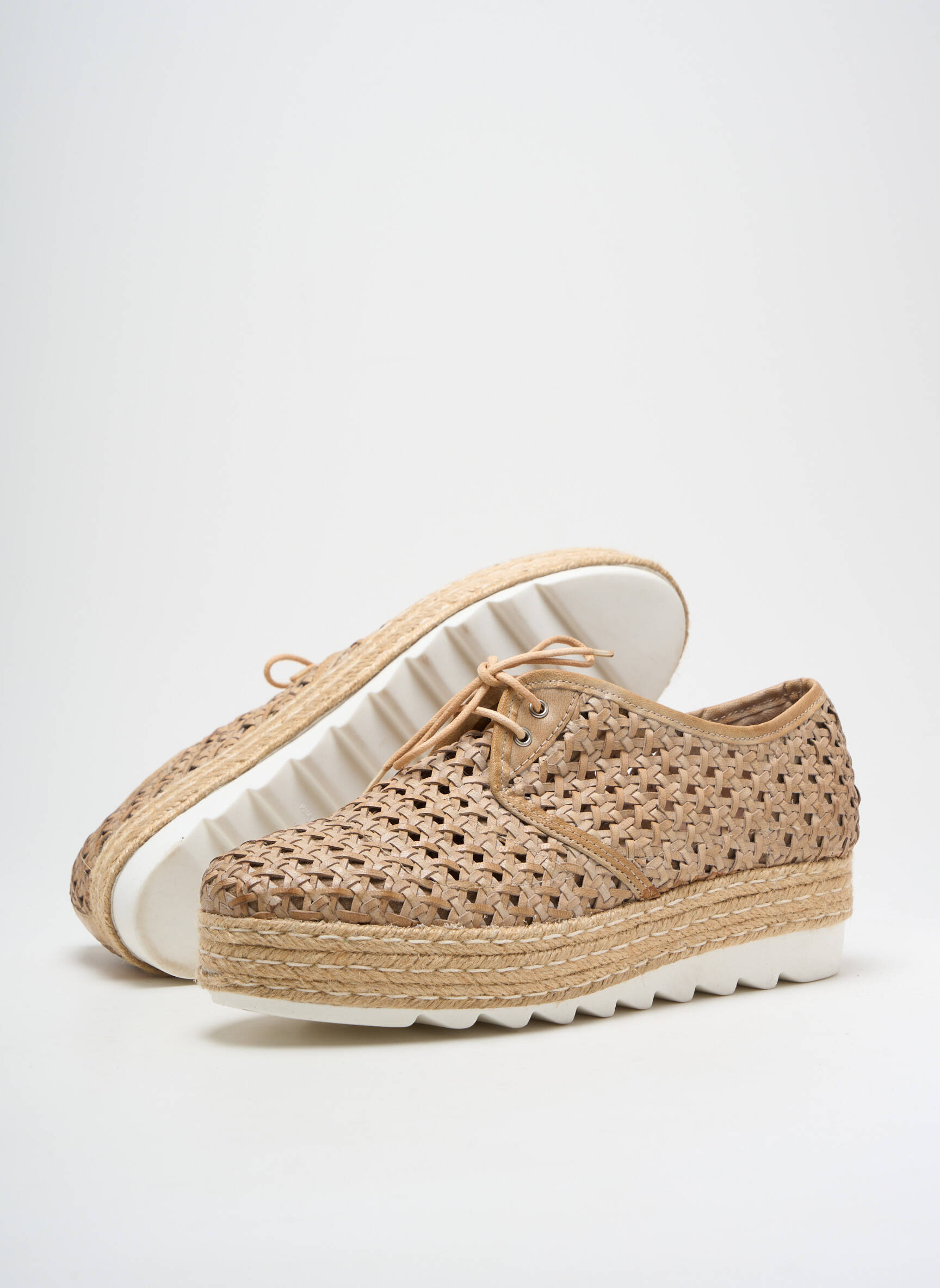 Espadrilės amortizuojančios pado tipas kulnas nuo 4 iki 6 cm bežinis DONNA PIU moteris