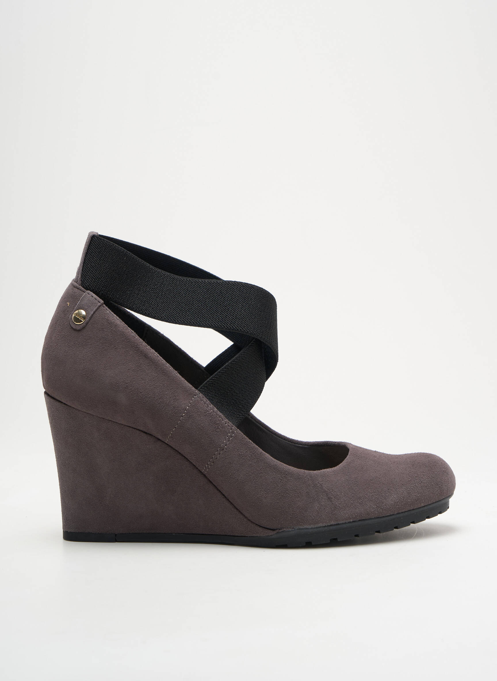 Aukštakulniai nubuko audinys kulnas nuo 7 iki 9 cm pilka CLARKS moteris