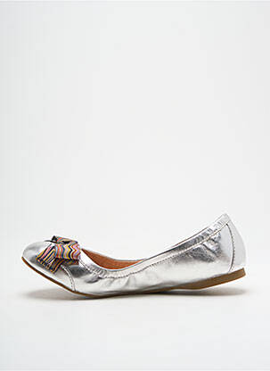 Balerinos lygus audinys plokščias kulnas iki 3 cm sidabrinė PAUL SMITH moteris