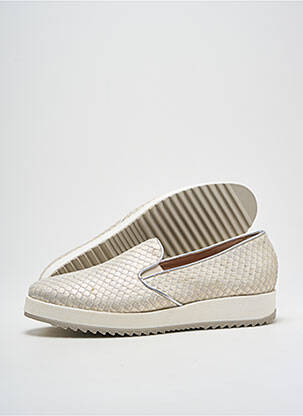 Slip-on batai satino audinys kulnas nuo 4 iki 6 cm bežinis DONNA PIU moteris