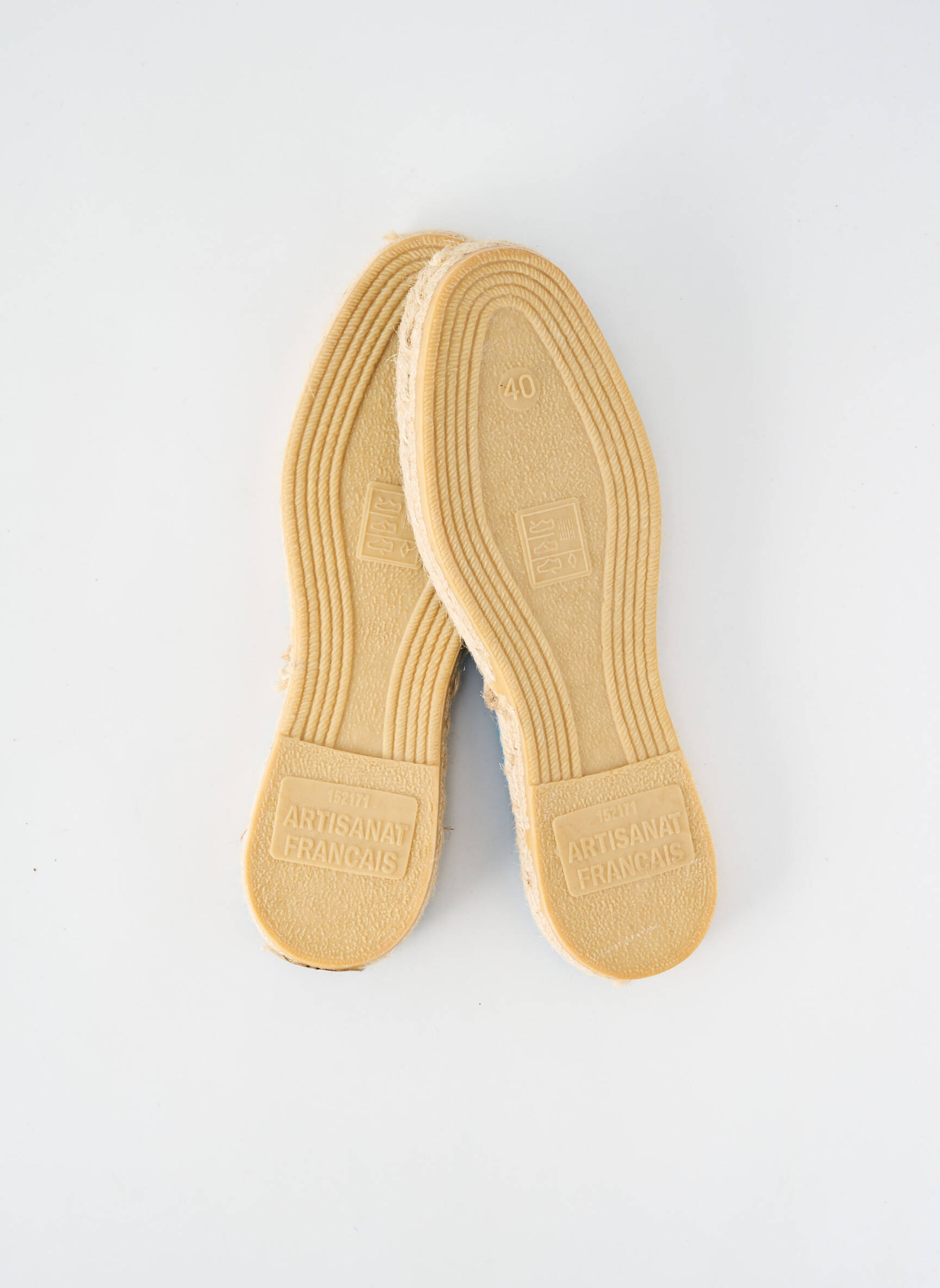 Espadrilės apvalus mygtukas plokščias kulnas iki 3 cm mėlyna ARTISANAT FRANCAIS moteris