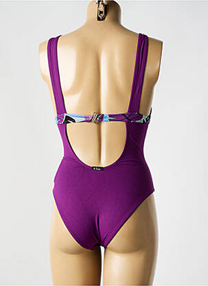 Vienos dalies maudymosi kostiumas tamprumas liemenėlė su išimamu putų paminkštinimu violetinis BIKINI BAR moteris