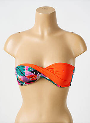 Maudymosi viršūnė tamprumas viršutinė juostelė oranžinė BIKINI BAR moteris