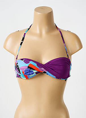 Maudymosi viršūnė tamprumas viršutinė juostelė violetinis BIKINI BAR moteris