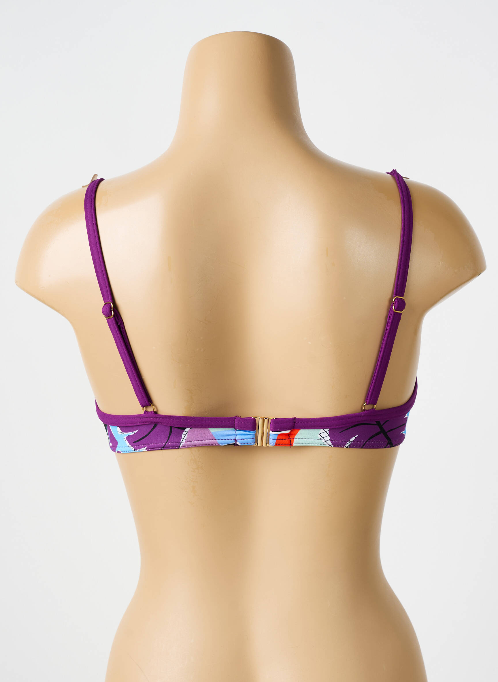 Maudymosi viršūnė tamprumas pilnas palaikantis liemenėlės viršus violetinis BIKINI BAR moteris
