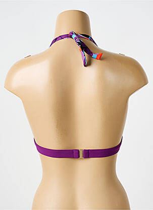 Maudymosi viršūnė tamprumas push-up liemenėlė su aukštu palaikymu violetinis BIKINI BAR moteris
