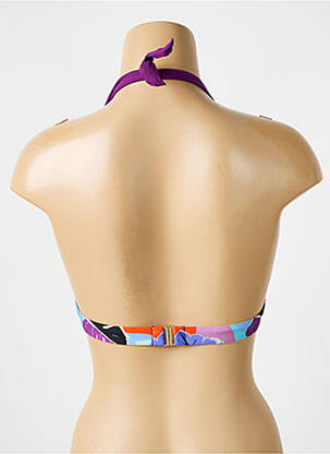 Maudymosi viršūnė tamprumas push-up liemenėlė su aukštu palaikymu violetinis BIKINI BAR moteris