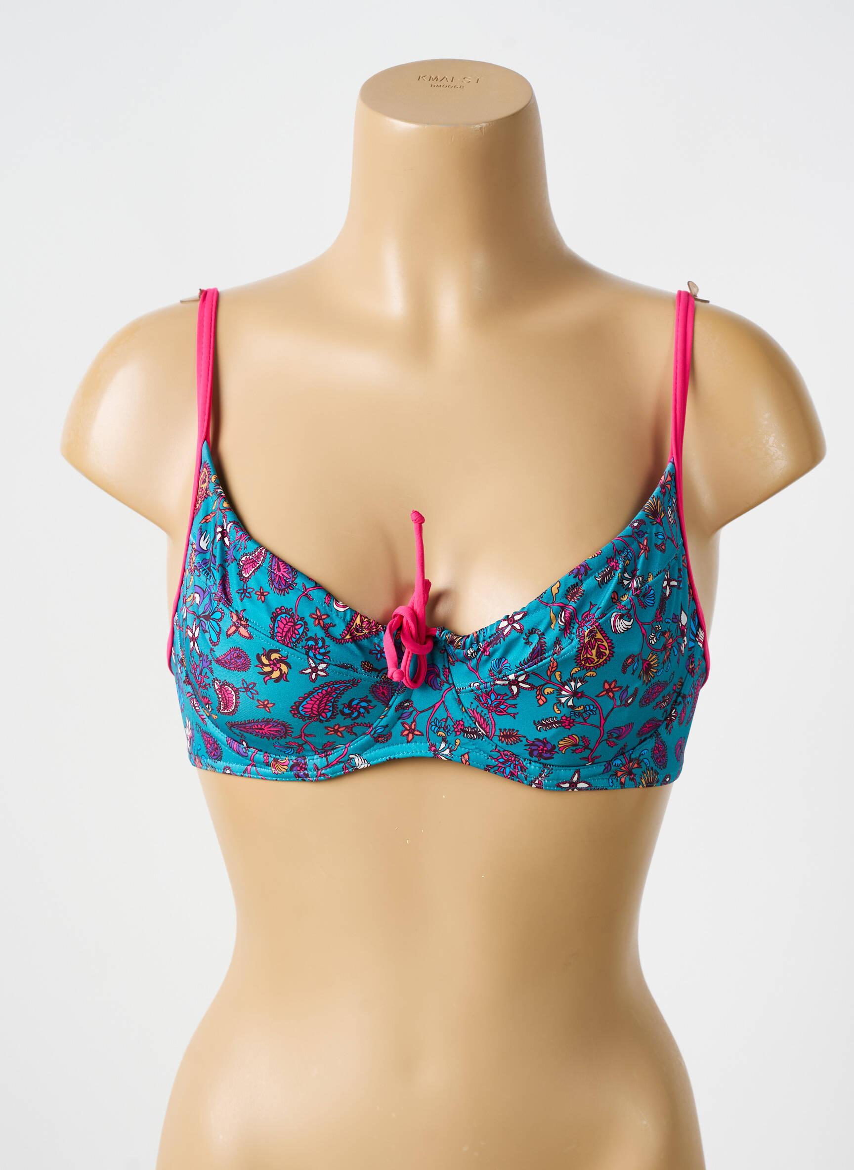 Maudymosi viršūnė tamprumas aukštas balkoninis liemenėlė mėlyna BIKINI BAR moteris