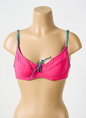 Maudymosi viršūnė tamprumas aukštas balkoninis liemenėlė rožinė BIKINI BAR moteris