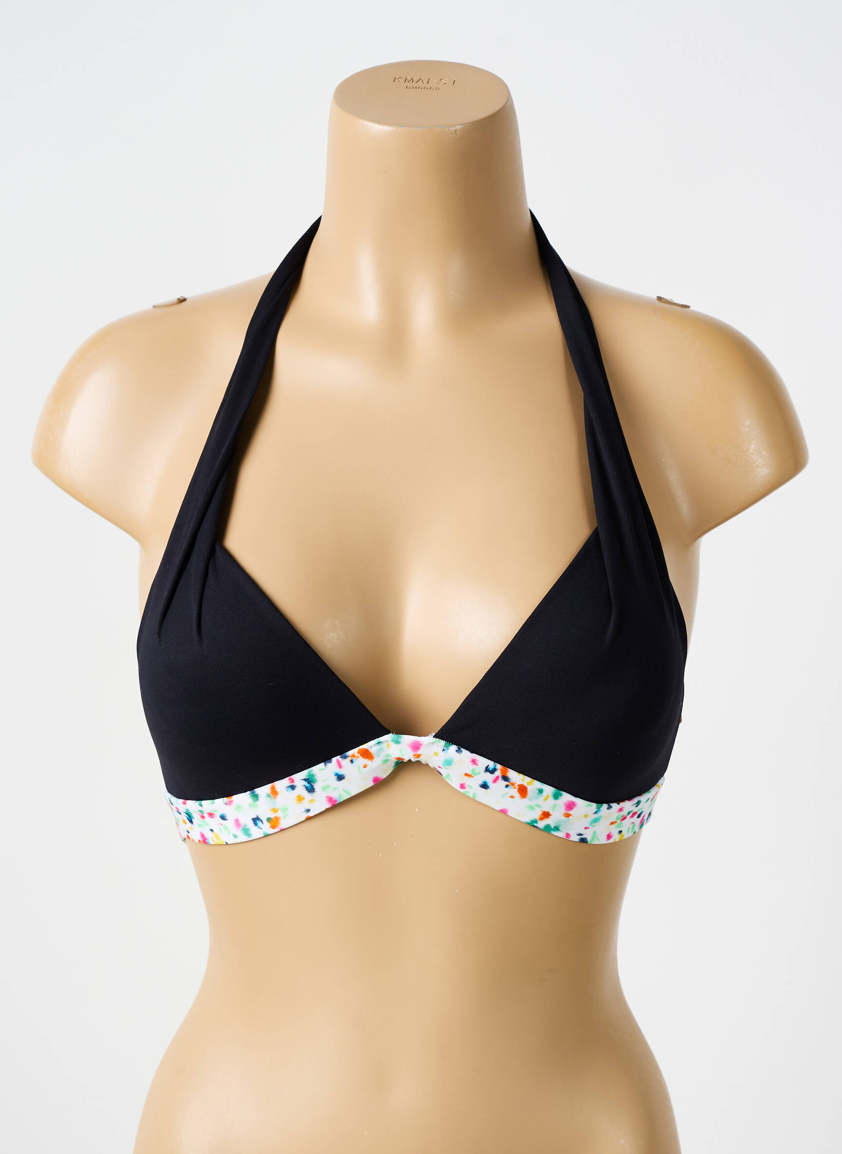 Maudymosi viršūnė tamprumas push-up liemenėlė su aukštu palaikymu juodas BIKINI BAR moteris