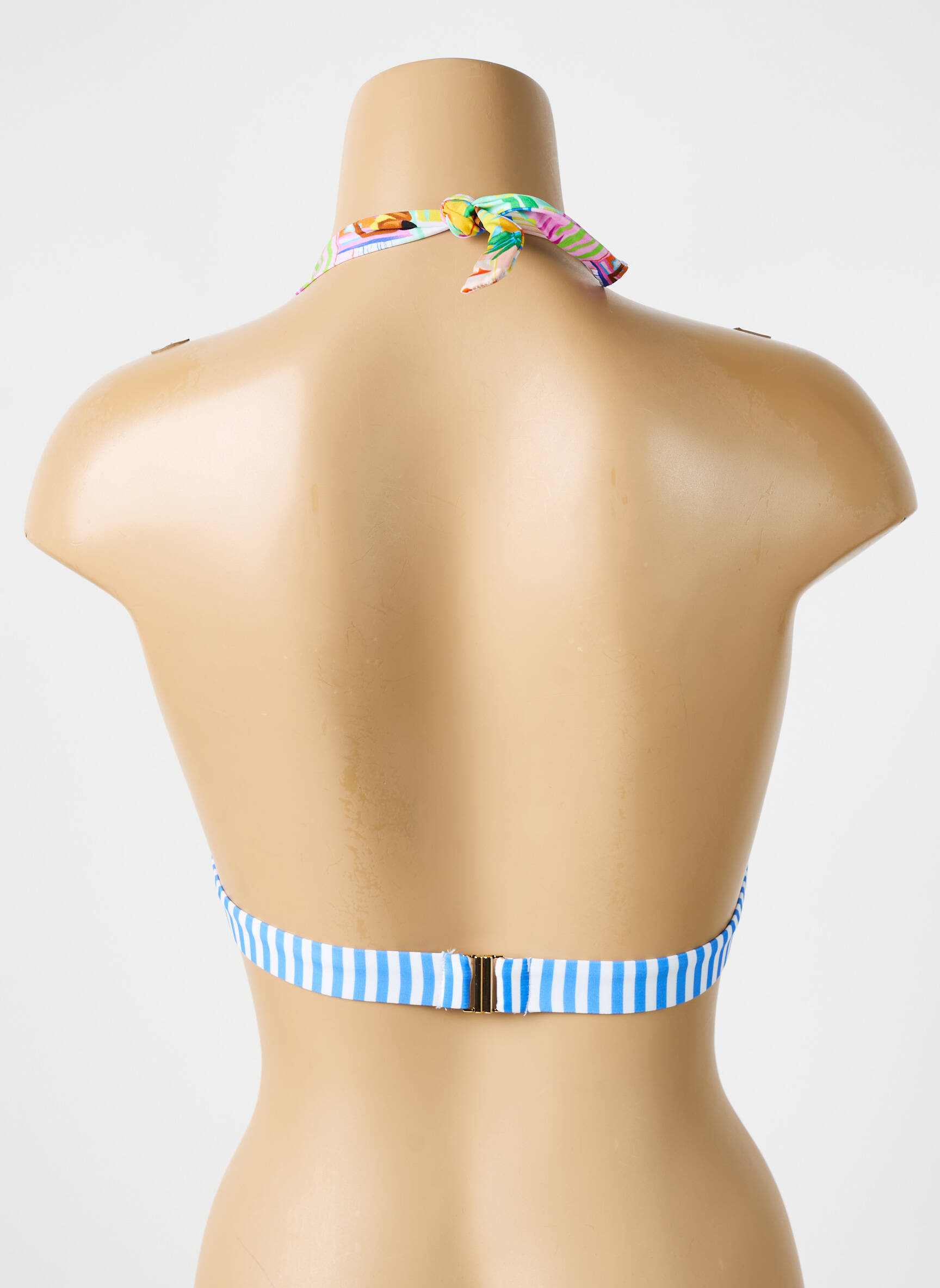 Maudymosi viršūnė tamprumas push-up liemenėlė su aukštu palaikymu mėlyna BIKINI BAR moteris