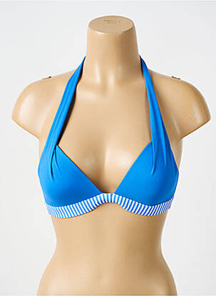 Maudymosi viršūnė tamprumas push-up liemenėlė su aukštu palaikymu mėlyna BIKINI BAR moteris