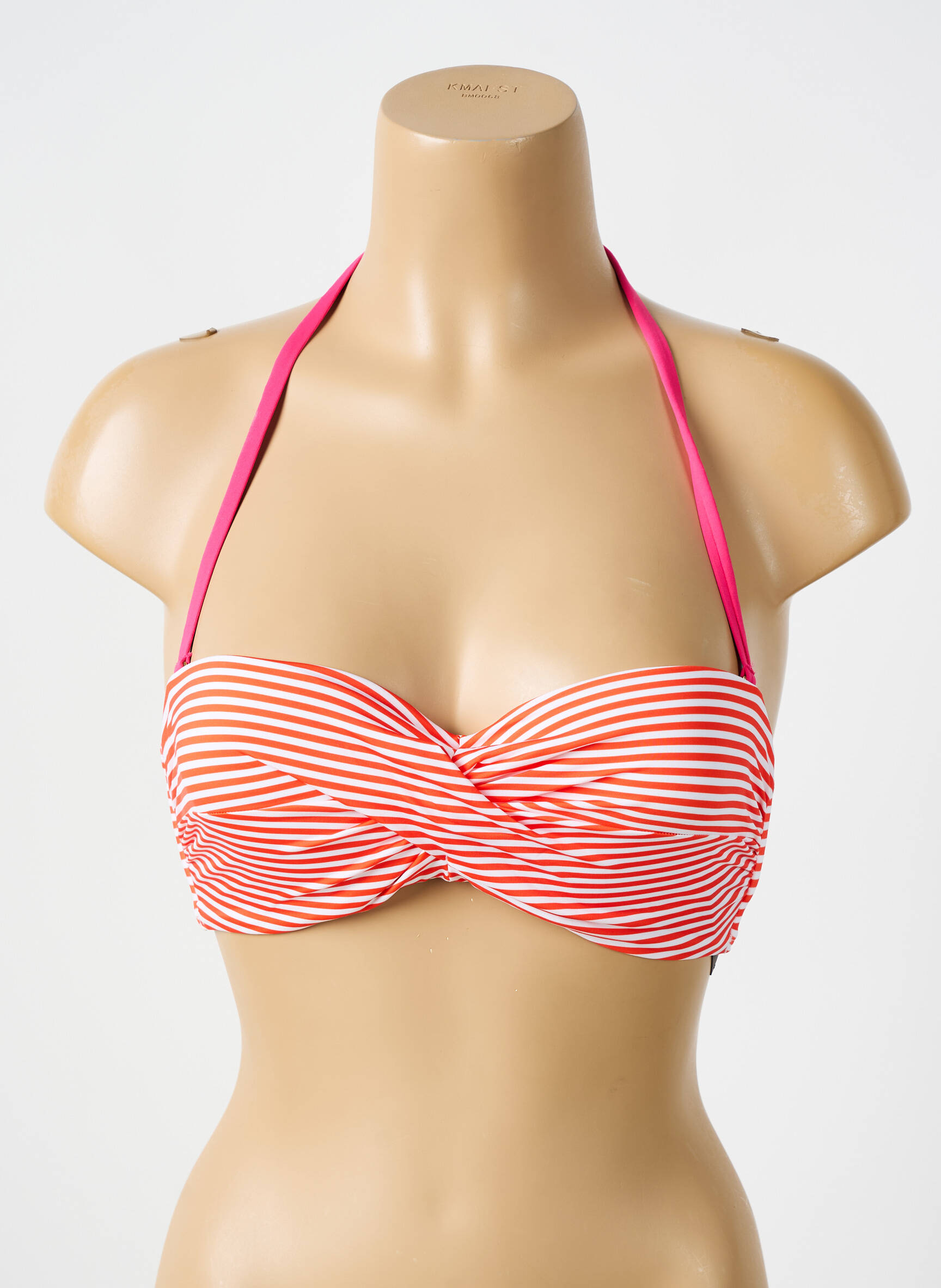 Maudymosi viršūnė tamprumas viršutinė juostelė oranžinė BIKINI BAR moteris