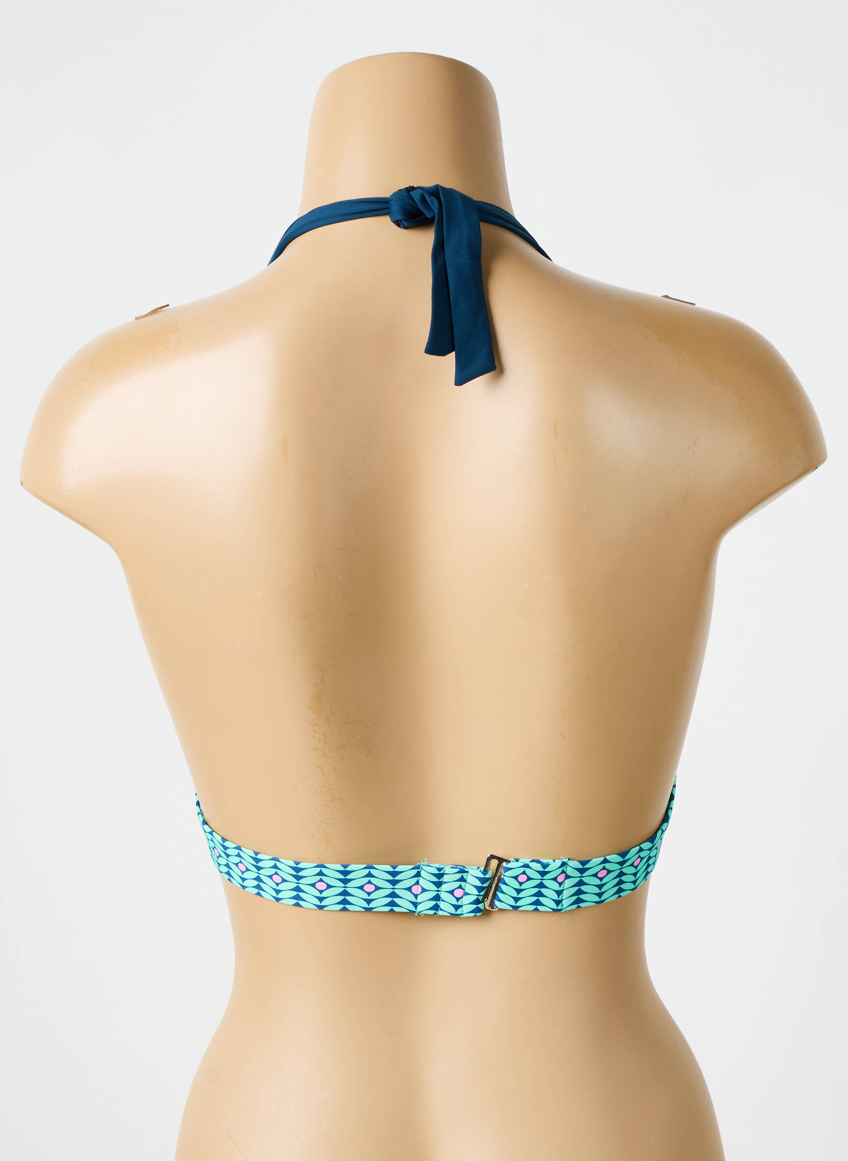 Maudymosi viršūnė tamprumas push-up liemenėlė su aukštu palaikymu mėlyna BIKINI BAR moteris