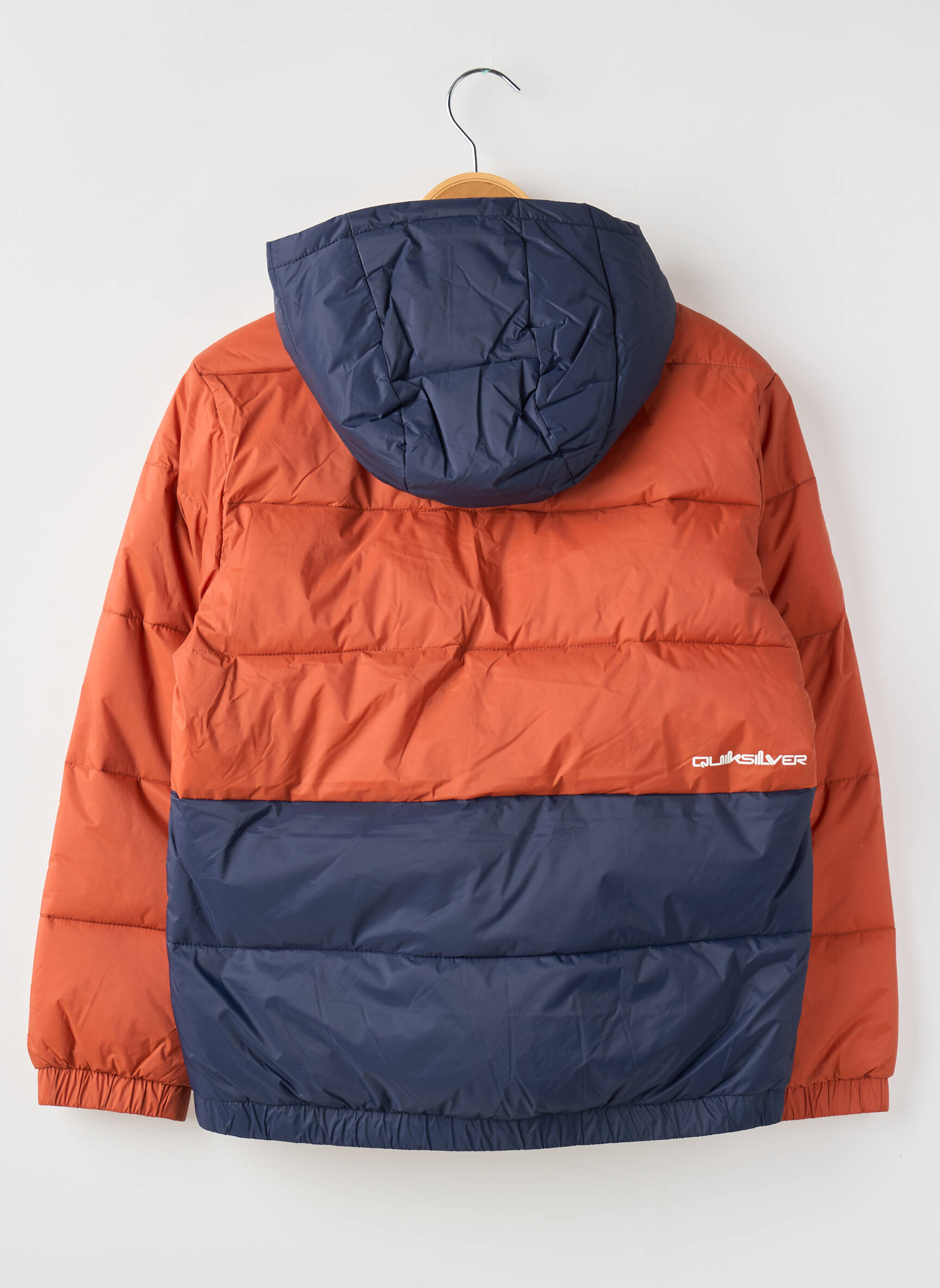 Pūkinė striukė kišenės su gobtuvu oranžinė QUIKSILVER berniukas