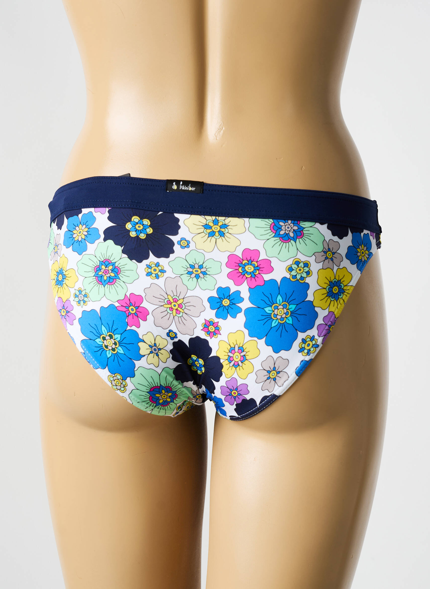 Maudymosi kelnaitės gėlių raštas kelnaitės mėlyna BIKINI BAR moteris
