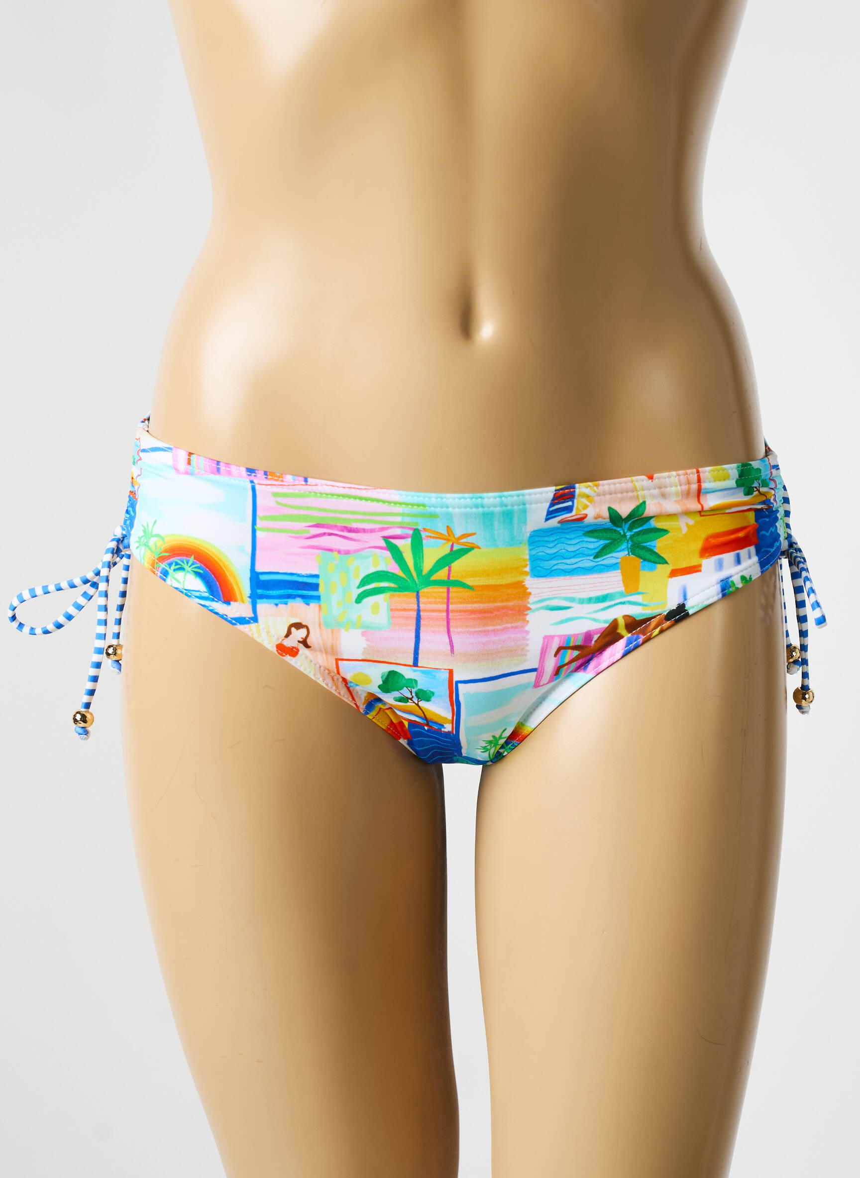 Maudymosi kelnaitės tiesioginis dažymas spausdinimas kelnaitės mėlyna BIKINI BAR moteris