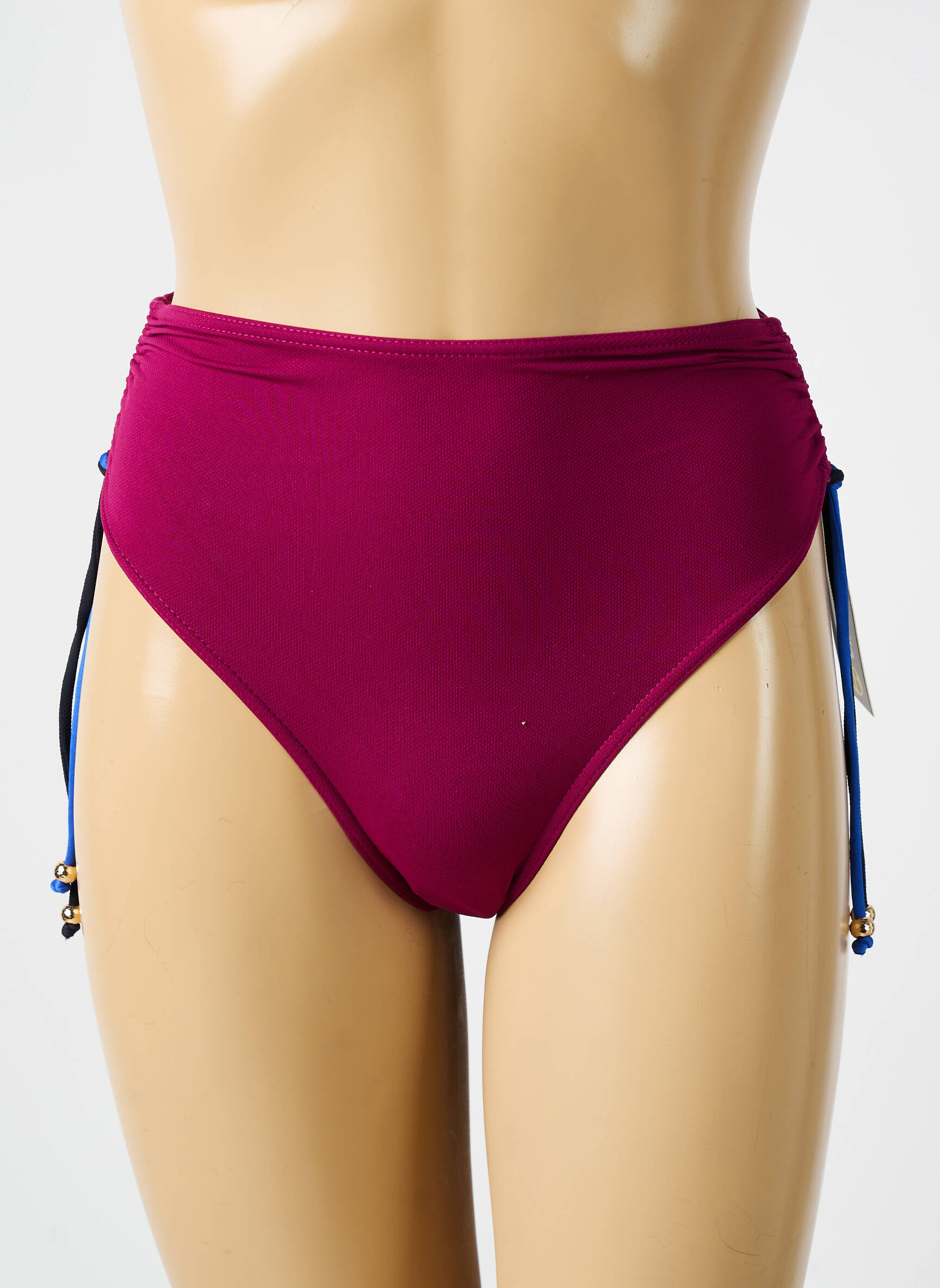 Maudymosi kelnaitės satino efektas kelnaitės raudona BIKINI BAR moteris