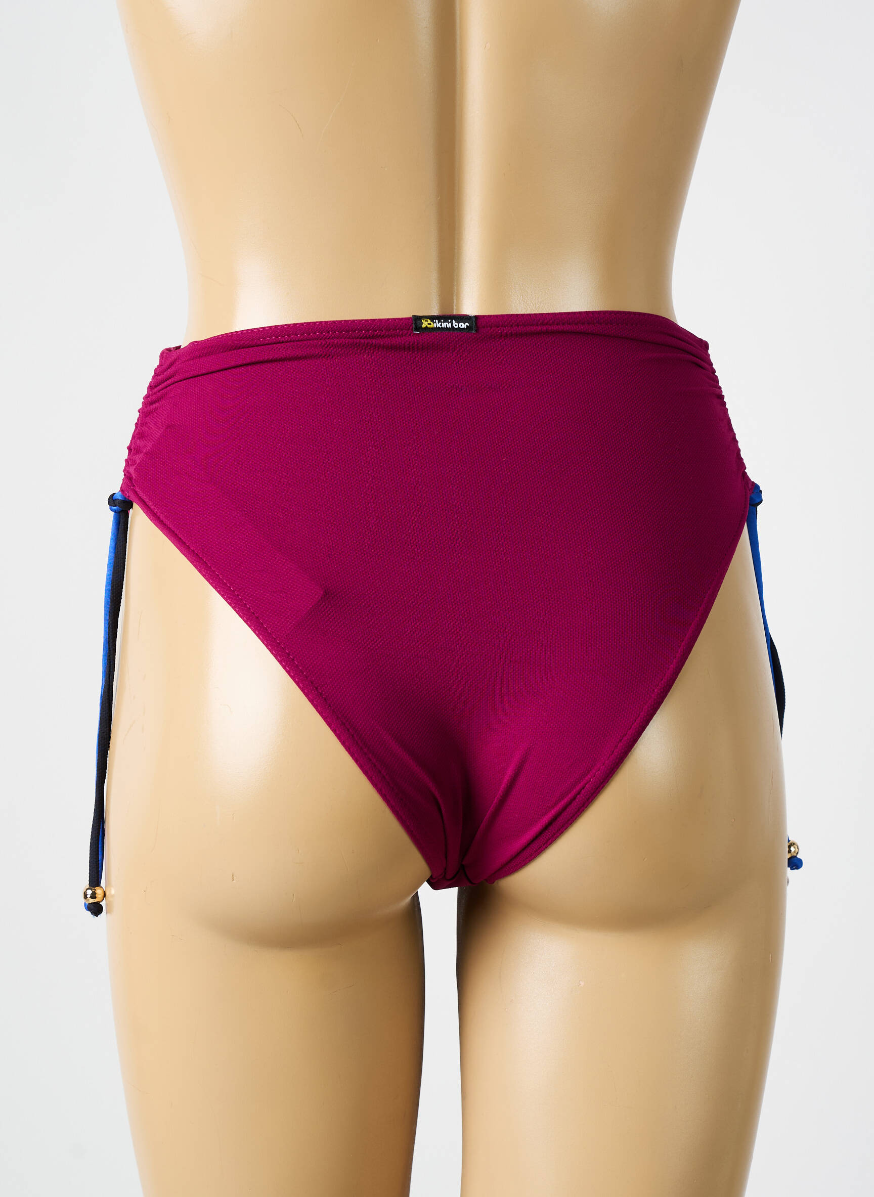 Maudymosi kelnaitės satino efektas kelnaitės raudona BIKINI BAR moteris
