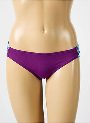 Maudymosi kelnaitės satino efektas kelnaitės violetinis BIKINI BAR moteris