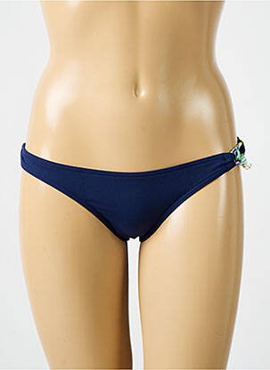 Maudymosi kelnaitės satino efektas bikini mėlyna BIKINI BAR moteris