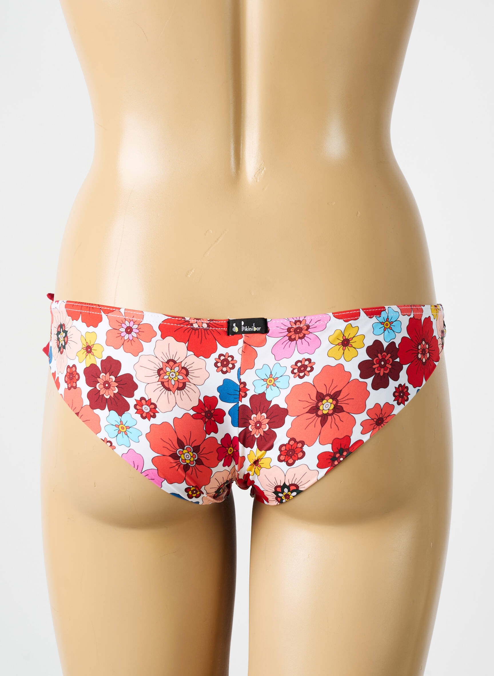 Maudymosi kelnaitės gėlių raštas bikini oranžinė BIKINI BAR moteris