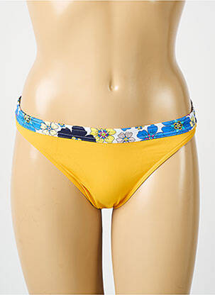 Maudymosi kelnaitės gėlių raštas kelnaitės geltona BIKINI BAR moteris