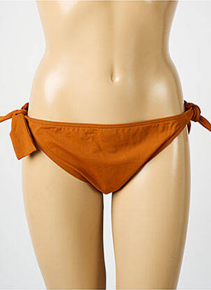 Maudymosi kelnaitės satino efektas bikini oranžinė IODUS moteris