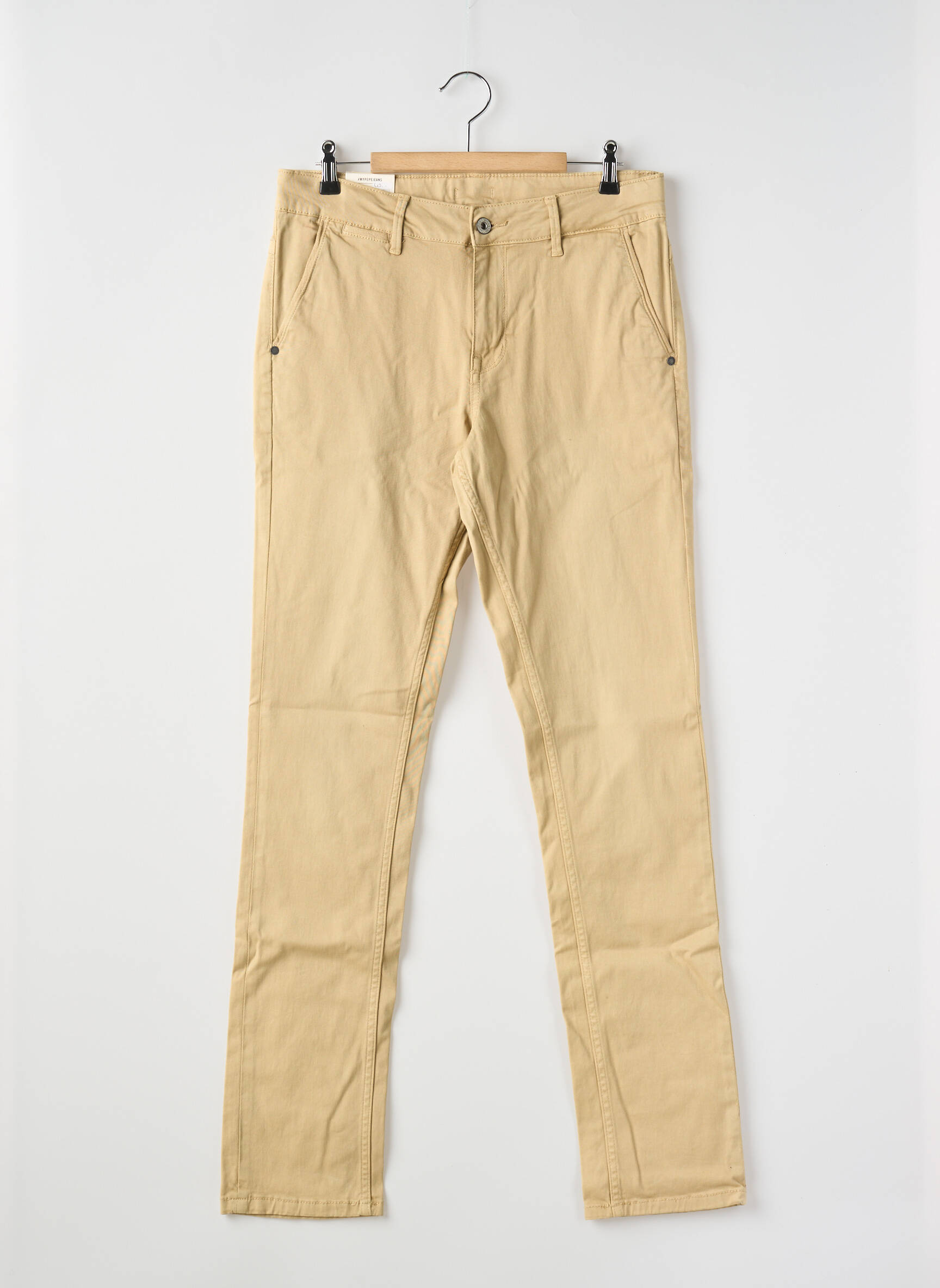 Chino kelnė popelinos audinys, kuris pasižymi lygiu ir tankiu paviršiumi. reguliuojamo dydžio bežinis PEPE JEANS berniukas