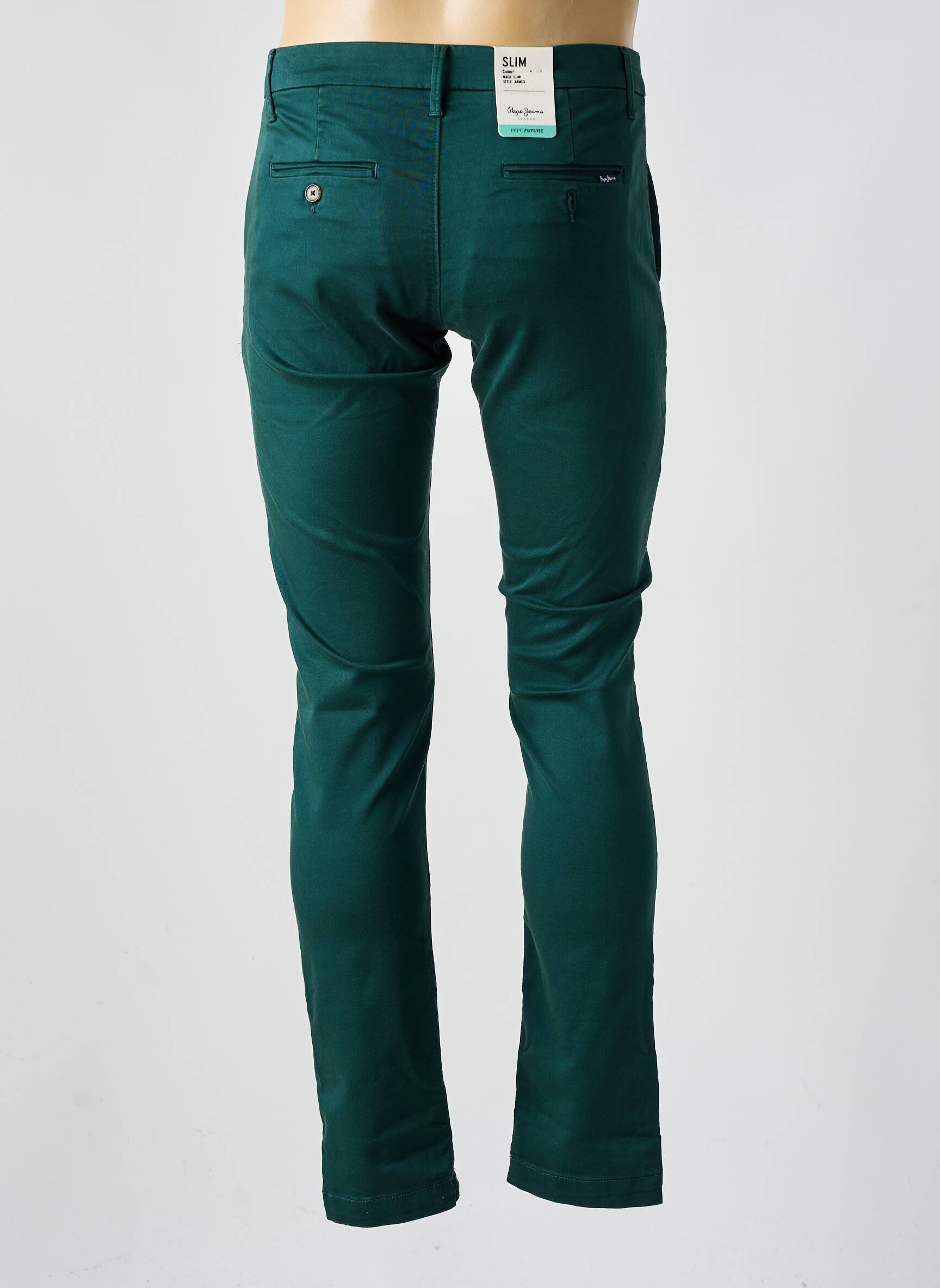 Chino kelnė užtrauktukas po atvartu su kabliu normala dydis žalias PEPE JEANS vyras