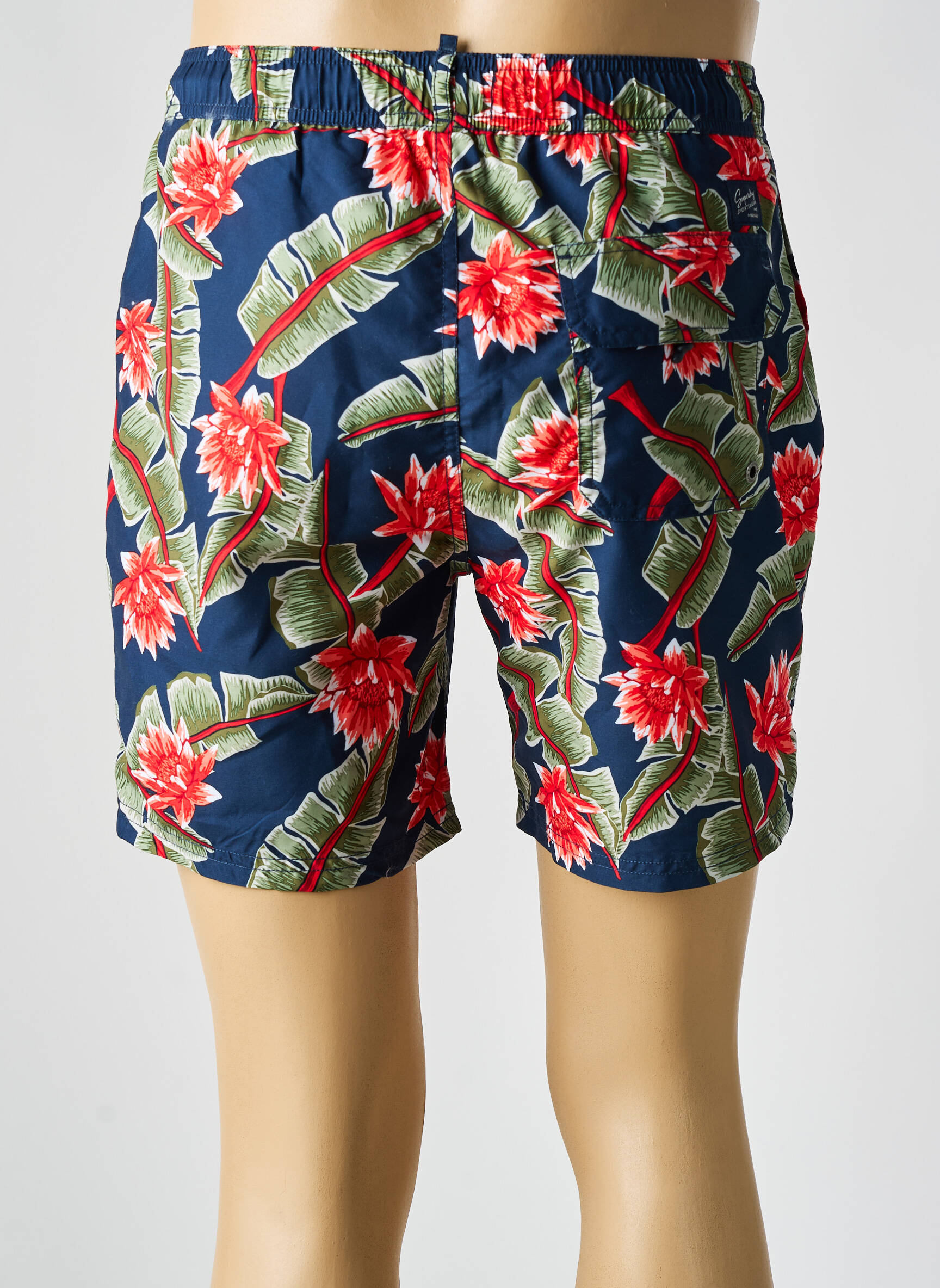 Maudymosi šortas satino efektas mėlyna SUPERDRY vyras