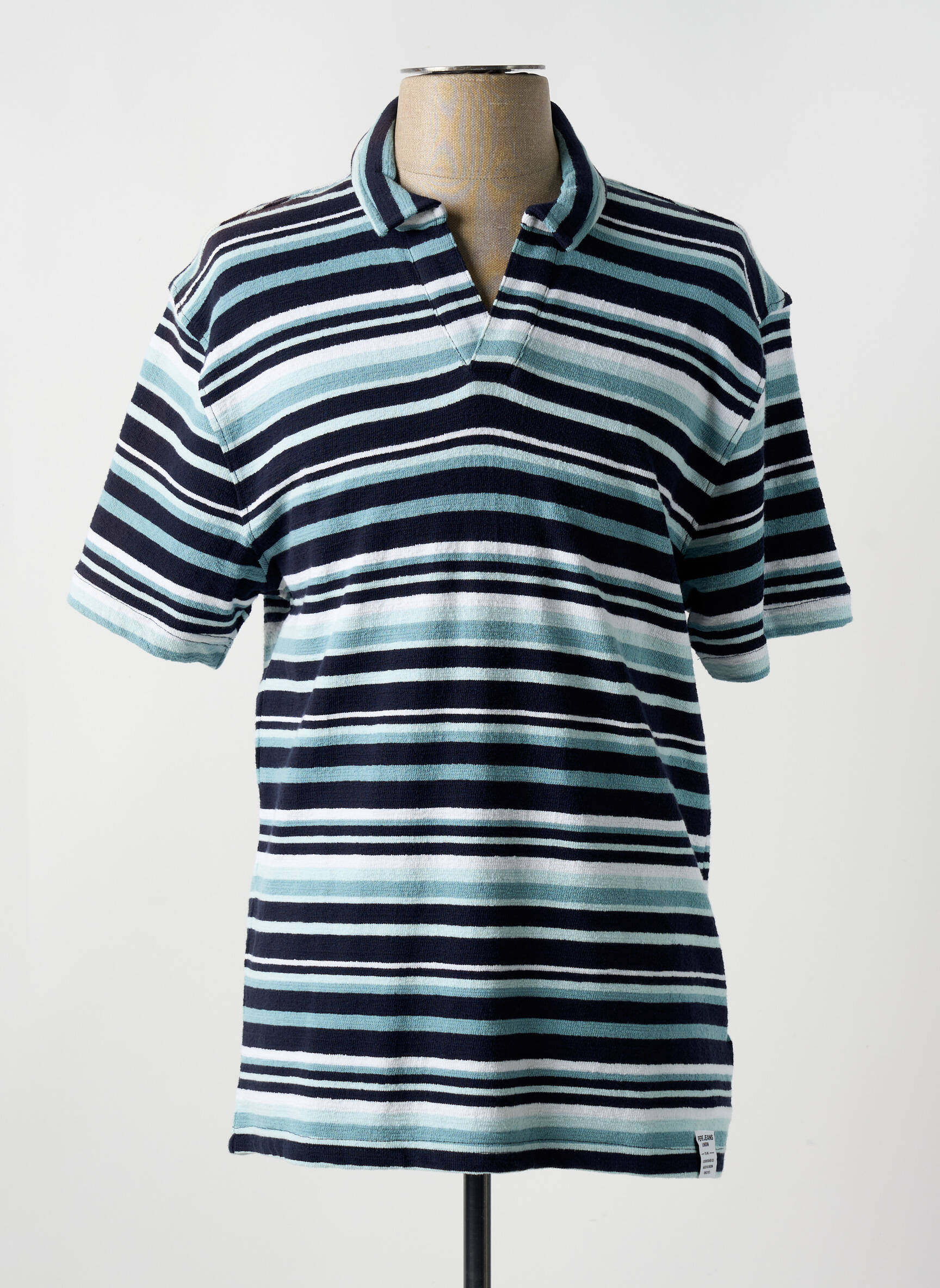 Polo jersey audinys trumpas rankovės mėlyna PEPE JEANS vyras
