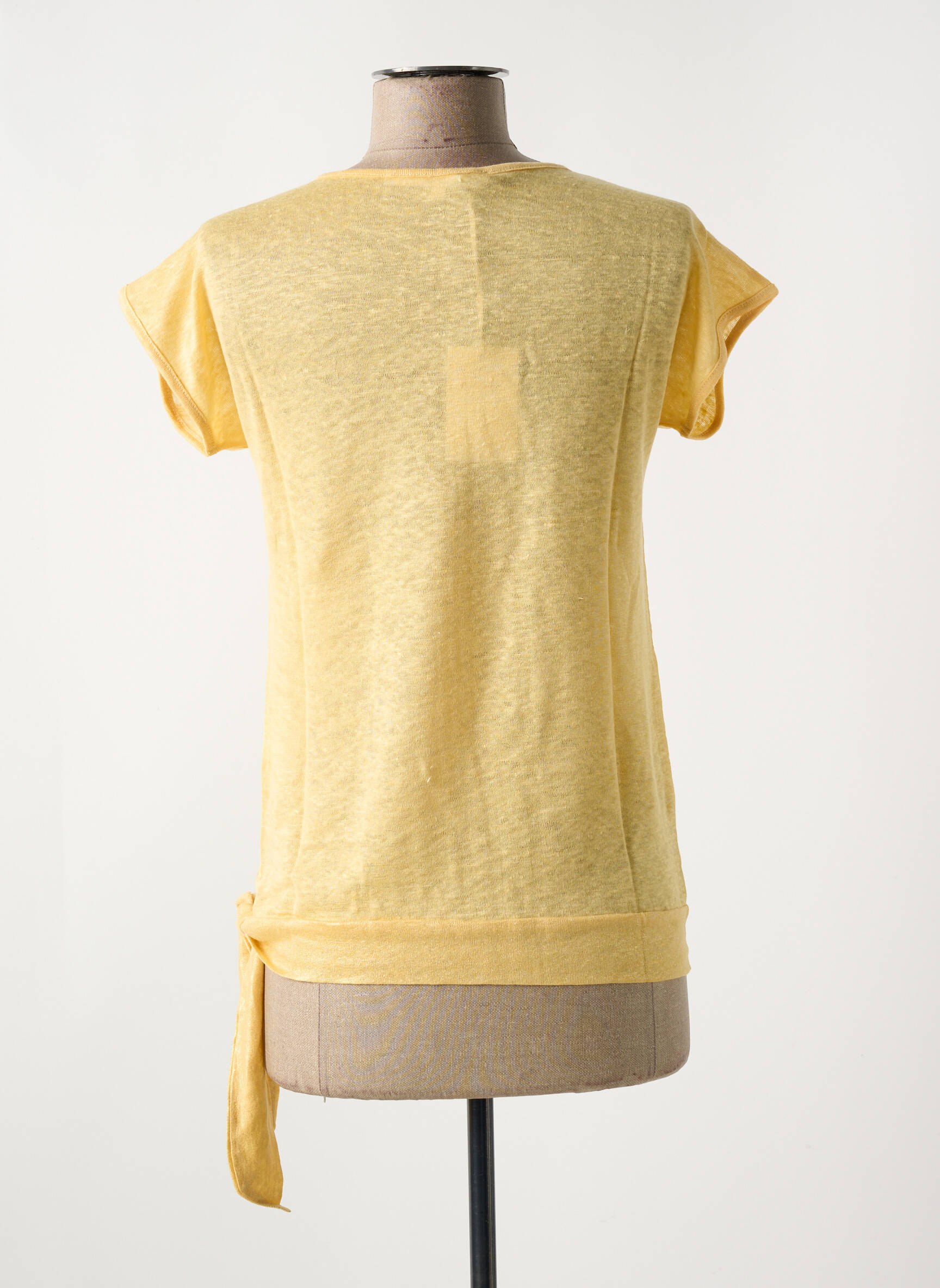 T-marškinys tamprumas trumpas rankovės geltona LE BOUDOIR D'EDOUARD moteris