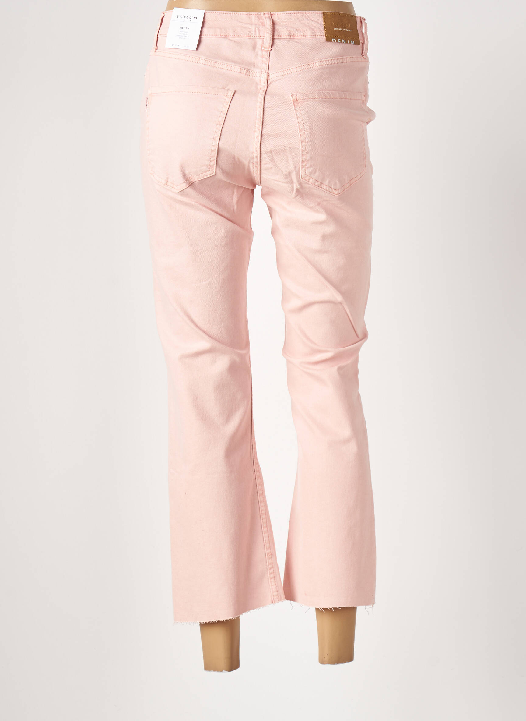 Bootcut džinsai aukšta talija aukšta talija rožinė TIFFOSI moteris