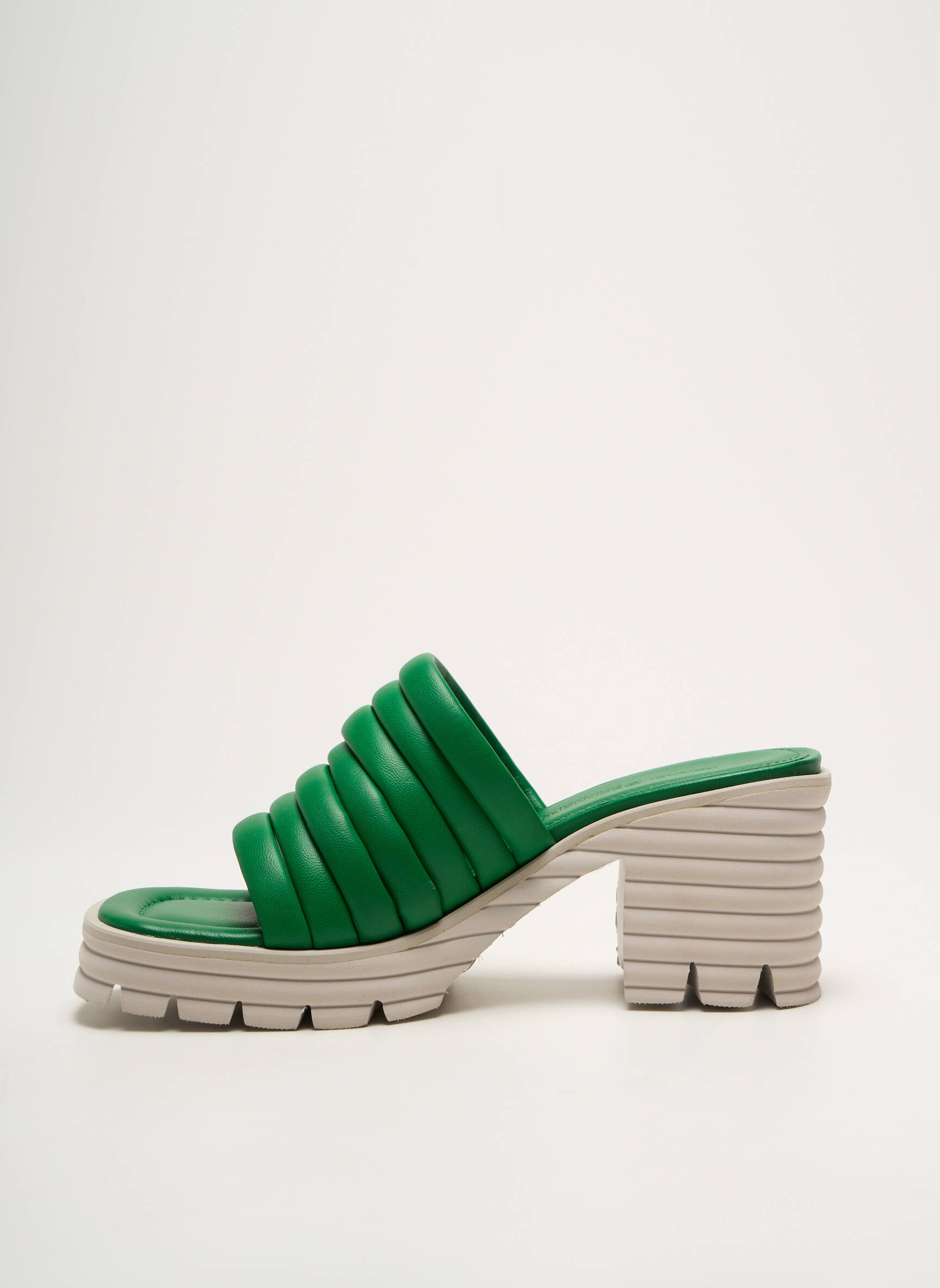 Mule/sabotai satino audinys kulnas nuo 7 iki 9 cm žalias KENNEL UND SCHMENGER moteris
