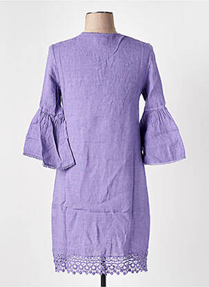 Pusilgių suknelė 3/4 rankovės 3/4 rankovės violetinis LE BOUDOIR D'EDOUARD moteris