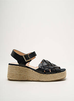 Espadrilės satino audinys kulnas nuo 4 iki 6 cm juodas KANNA moteris