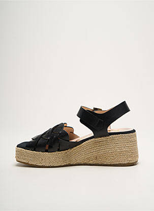 Espadrilės satino audinys kulnas nuo 4 iki 6 cm juodas KANNA moteris
