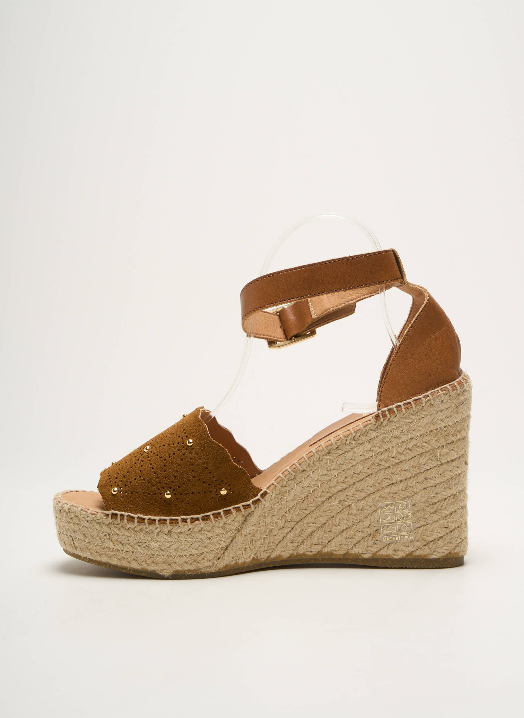 Espadrilės satino audinys 10 cm ir daugiau aukštakulniai rudas KANNA moteris