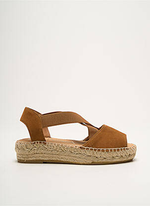 Espadrilės nubuko audinys kulnas nuo 4 iki 6 cm rudas KANNA moteris