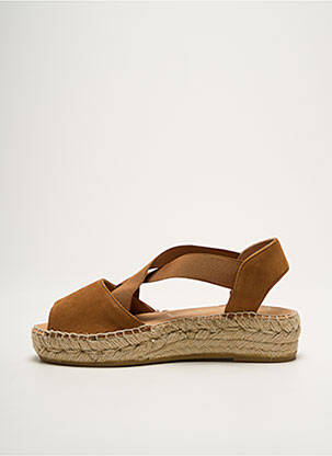 Espadrilės nubuko audinys kulnas nuo 4 iki 6 cm rudas KANNA moteris