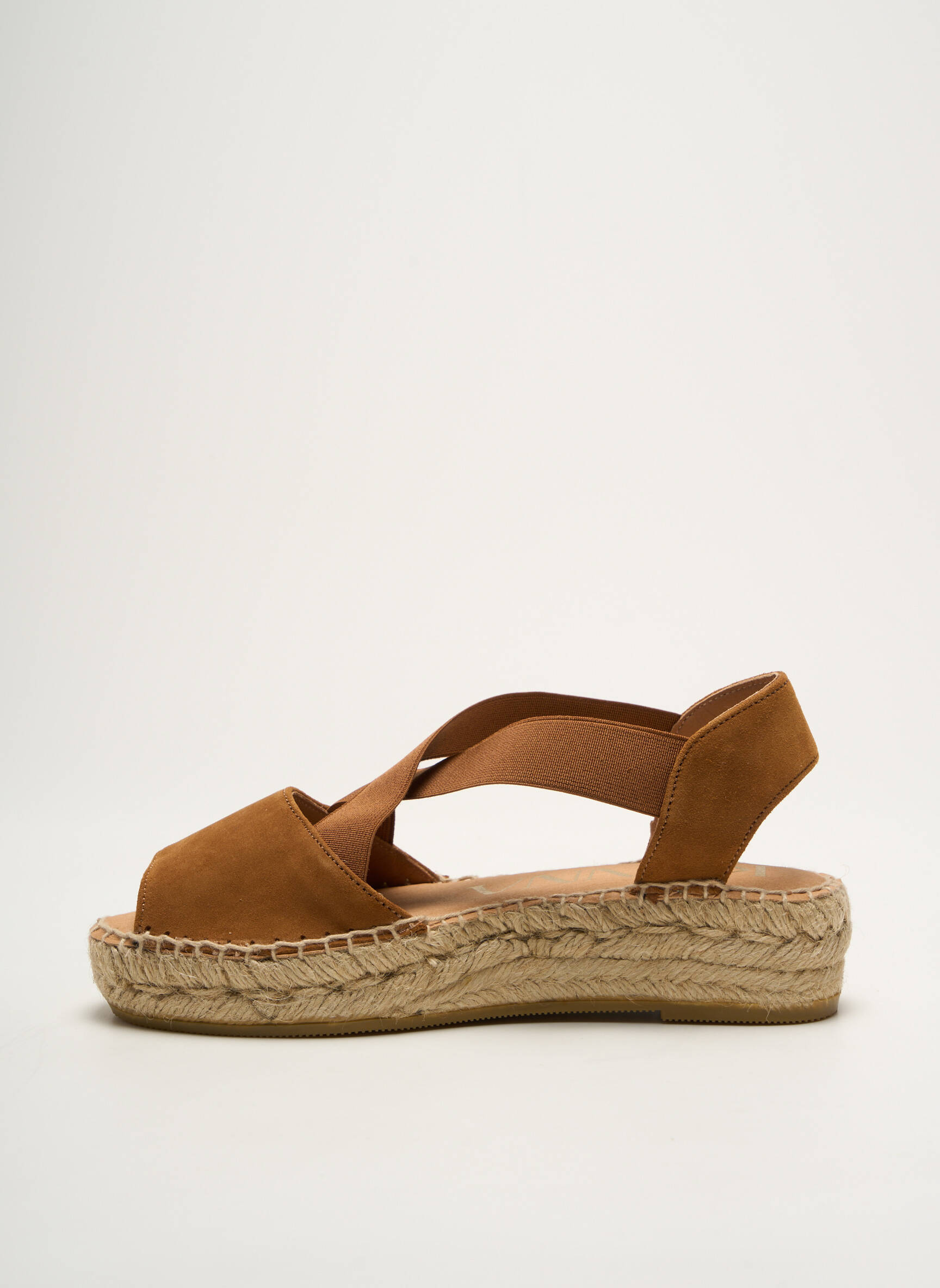 Espadrilės nubuko audinys kulnas nuo 4 iki 6 cm rudas KANNA moteris