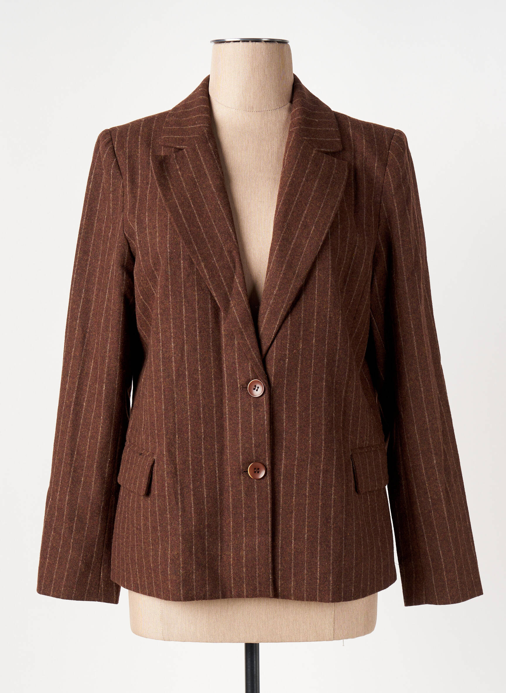 Švarkas kišenės rudas SURKANA moteris