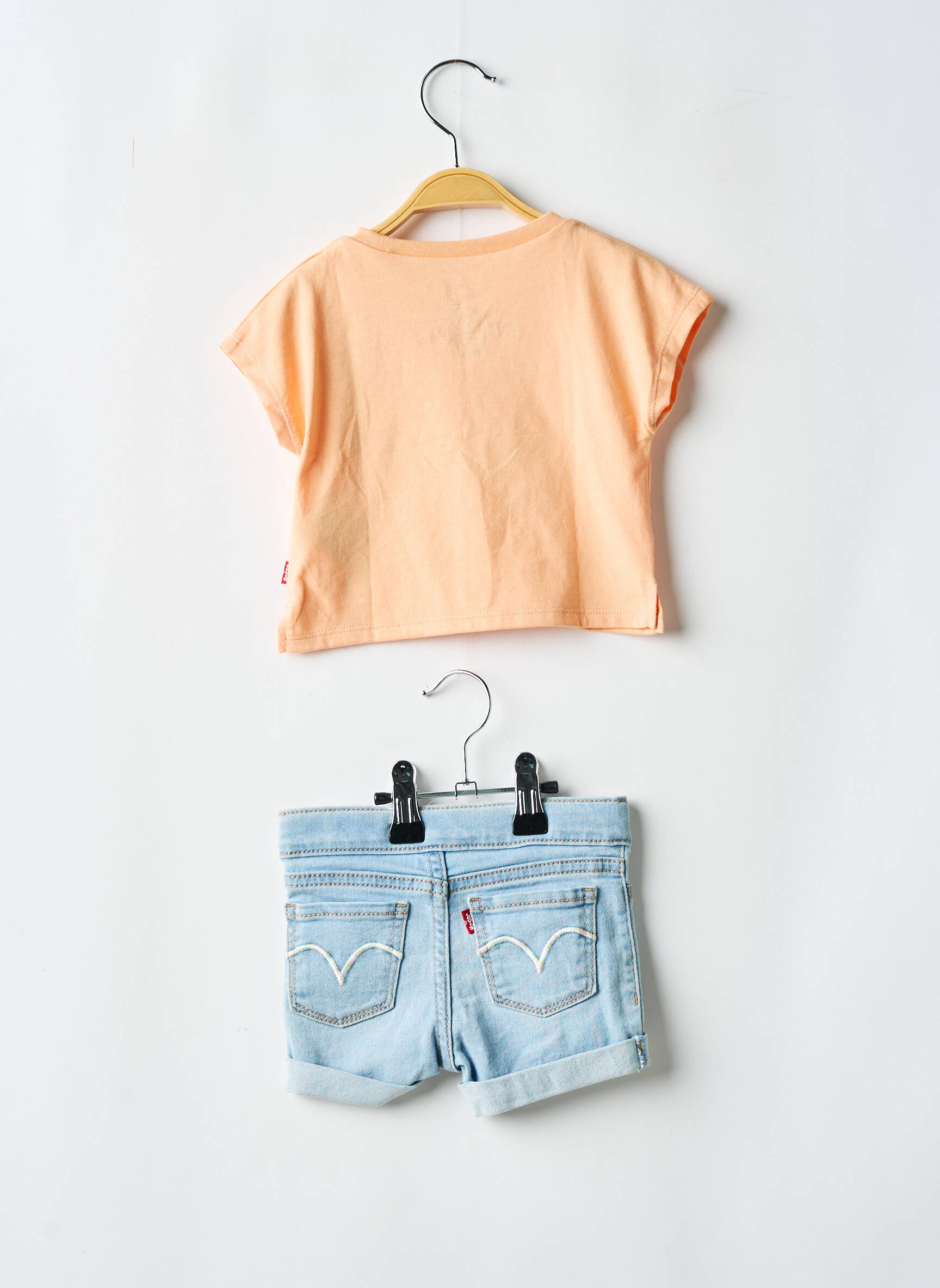 Šortų rinkinys tiesi iškirptė oranžinė LEVI'S mergina