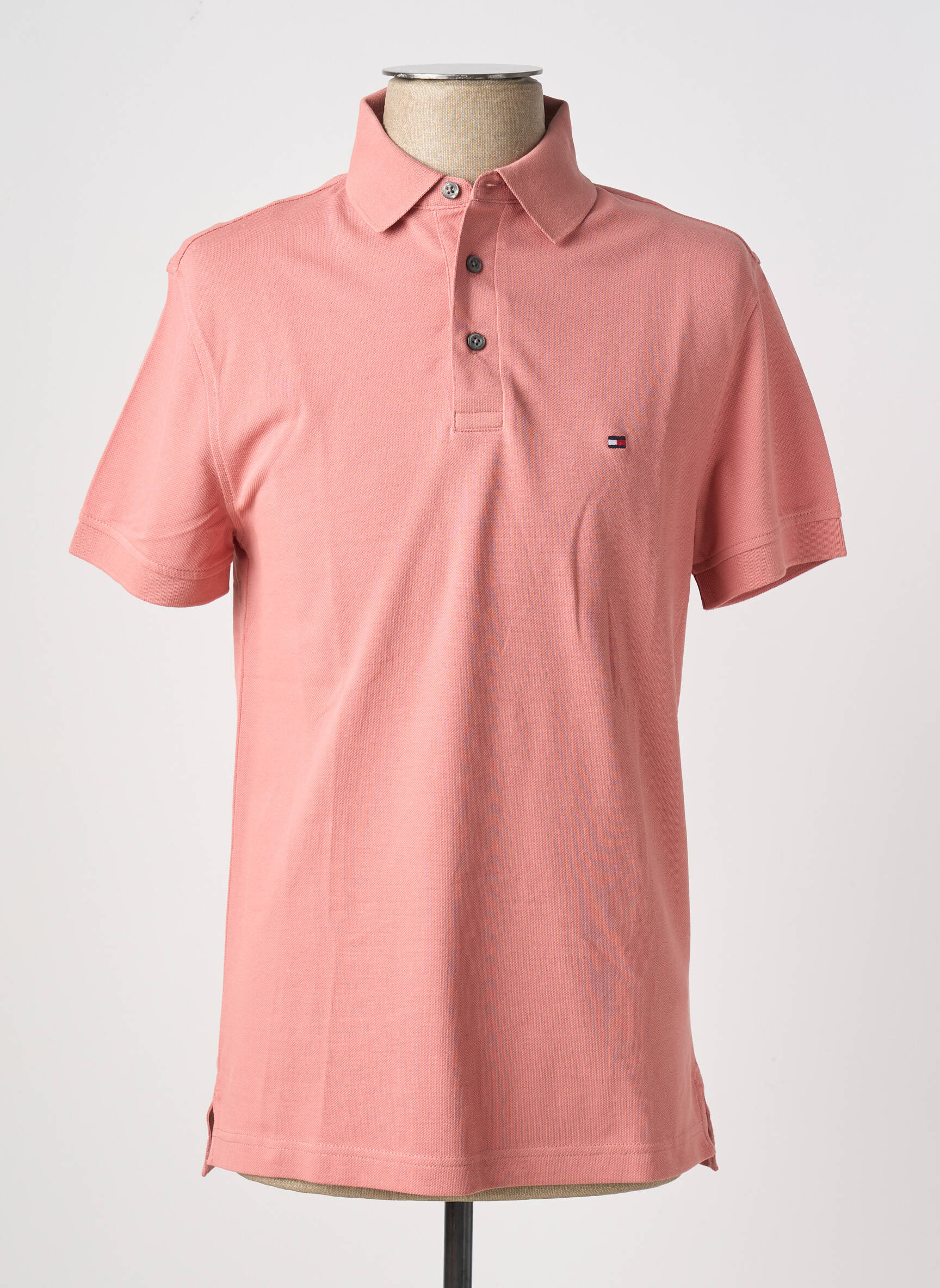 Polo tamprumas trumpas rankovės rožinė TOMMY HILFIGER vyras